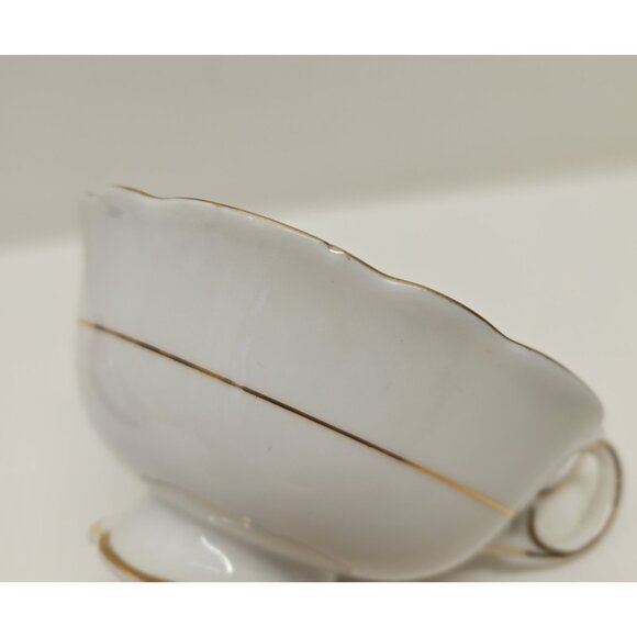 Cabbage Rose Black Hand Painted Teacup and Saucer American Beauty Occupied Japan - Picture 7 of 7